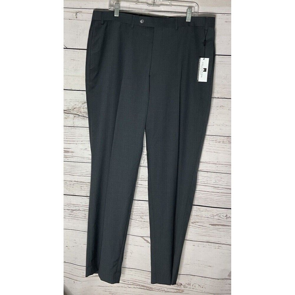 NWT Michael Strahan Men's Gary Wool Blend Dress Straight Pants Size 38W‎ X 32L